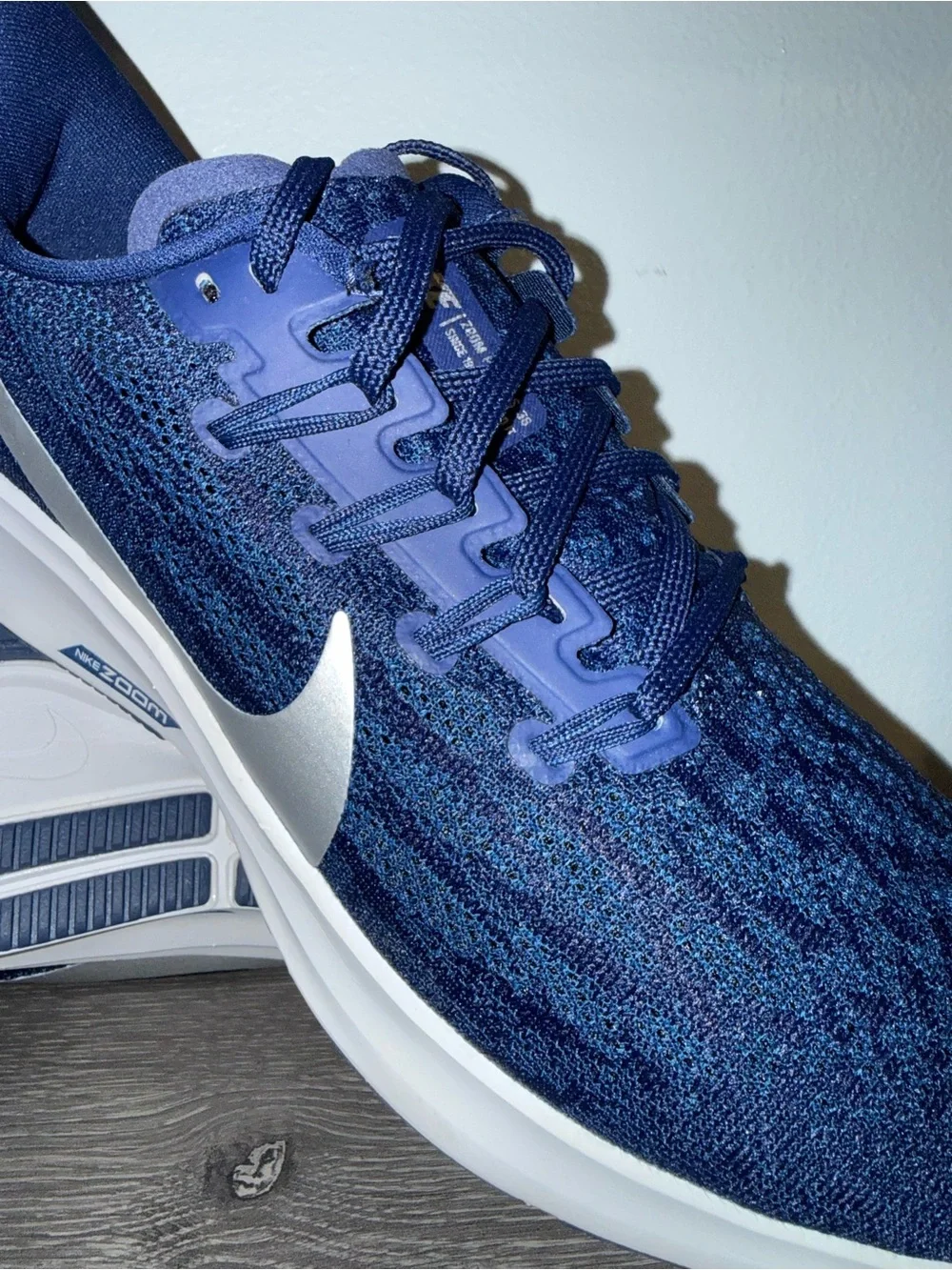 Nike Men’s Zoom Pegasus 36 Running Shoes Navy Silver White 9.5M Brand New AQ2203